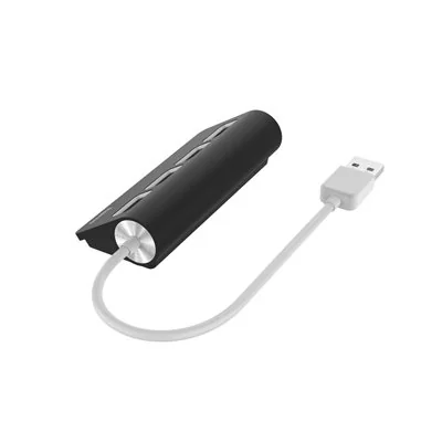 Hama | USB HUB con 4 Puertos USB 2.0 Negro PC/Mac