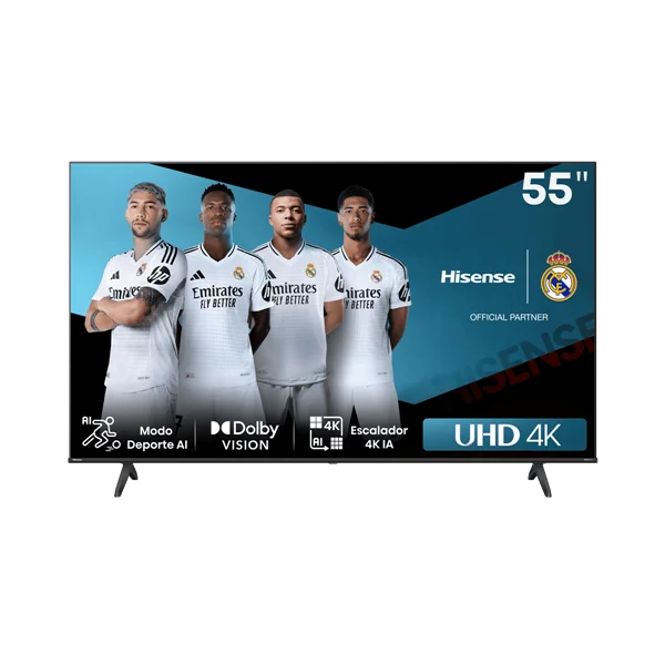 Hisense Serie A6N 4K TV 55A6N 55" UHD VIDAA WiFi, Smart TV, Alexa,DTS Virtual X, Control por voz, HDR10 Plus