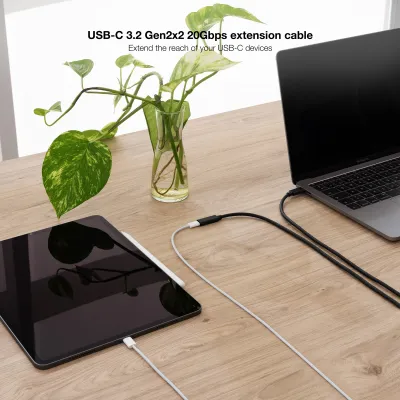 Nanocable 10.01.4501 cable USB USB 3.2 Gen 2x2 1 m USB C Negro