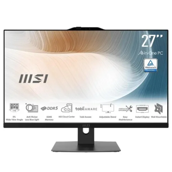 Msi am272p-1097xes i5-120u 16gb 500 dos 27" negro