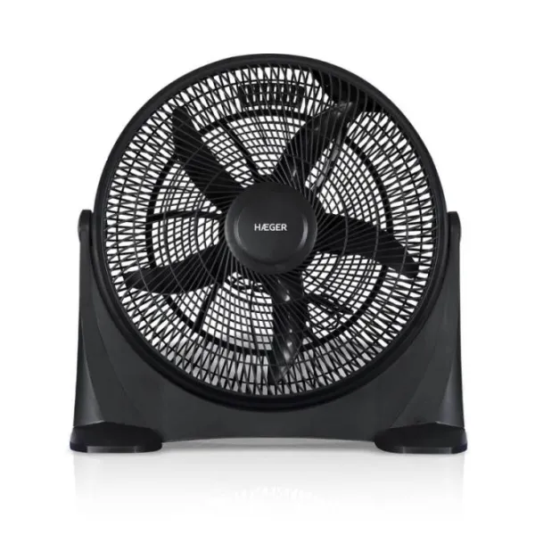 Ventilador De Suelo Semi Industrial Hover Wind Negro Haeger