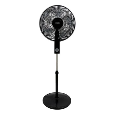 Ventilador De Pie Smooth Wind Negro Haeger