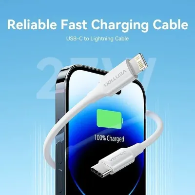 Vention LAJWF Cable USB 2.0 Tipo-C Macho a Lightning Macho 1m Vention LAJWF Cable USB 2.0 Tipo-C Macho a Lightning Macho 1m
