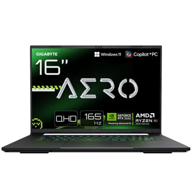 GIGABYTE ERO X16 1VH Portátil Gaming – 16“, 165Hz WQXGA, Ryzen