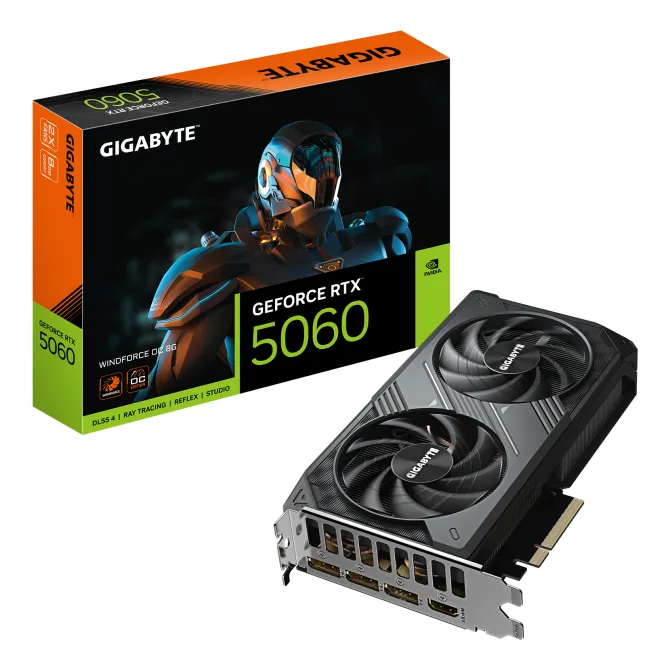 Tarjeta Gráfica Gigabyte GeForce RTX 5060 WindForce OC/ 8GB