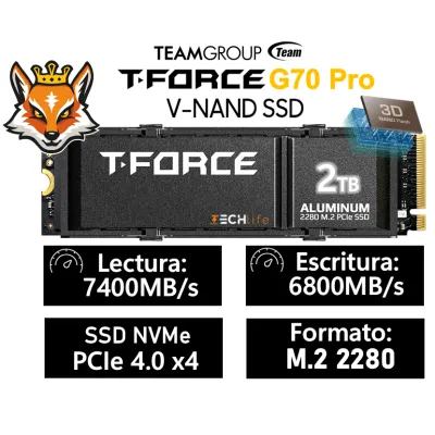 TeamGroup T-Force G70 PRO SSD 2TB NVMe PCIe 4.0 x4 a TeamGroup T-Force G70 PRO SSD 2TB NVMe PCIe 4.0 x4 a