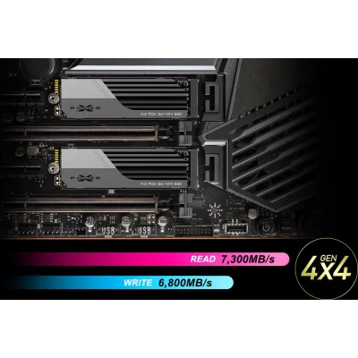Silicon Power XPOWER XS70 2TB SSD PCIe 4.0 x4 NVMe a 7300MB/s Silicon Power XPOWER XS70 2TB SSD PCIe 4.0 x4 NVMe a 7300MB/s