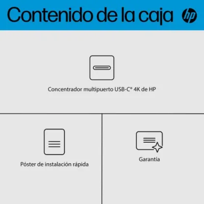 Docking USB Tipo-C HP 6G843AA/ 3xUSB Tipo-C/ 1xUSB Tipo-C PD/