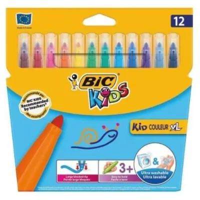 Rotuladores Punta Ancha Bic Kid Color XL 8289663/ 12 unidades/ Rotuladores Punta Ancha Bic Kid Color XL 8289663/ 12 unidades/