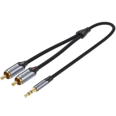 Cable Audio Vention BCNBG/ 2x RCA Macho - Jack 3.5 Macho/ 1.5m/ Cable Audio Vention BCNBG/ 2x RCA Macho - Jack 3.5 Macho/ 1.5m/