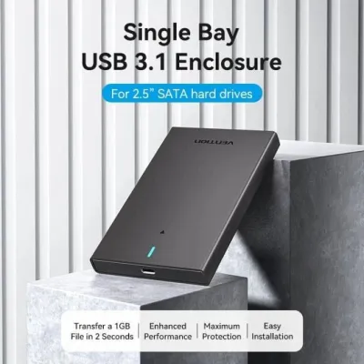 Caja Externa para Disco Duro de 2.5' Vention KPBB0/ USB 3.1/ Caja Externa para Disco Duro de 2.5' Vention KPBB0/ USB 3.1/