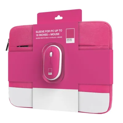 Celly kit sleeve pantone + raton 15,6" rosa Celly kit sleeve pantone + raton 15,6" rosa