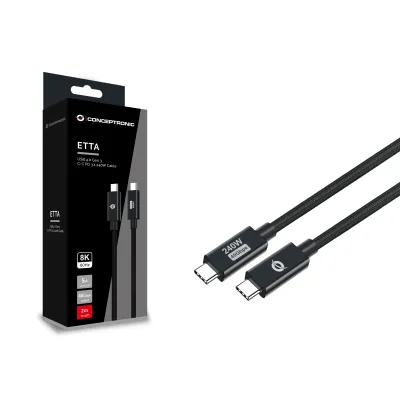 Conceptronic ETTA04B20 Cable USB-C a USB-C Version USB 4.0 a