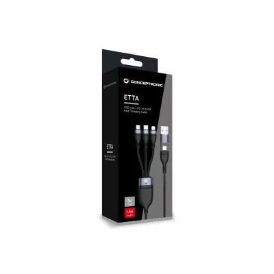 Conceptronic ETTA06B15 cable USB USB 2.0 1,5 m USB C USB