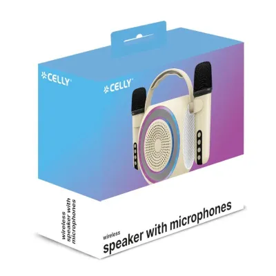 Celly Altavoz Portátil PARTYMIC2 5W Bluetooth con dos Celly Altavoz Portátil PARTYMIC2 5W Bluetooth con dos