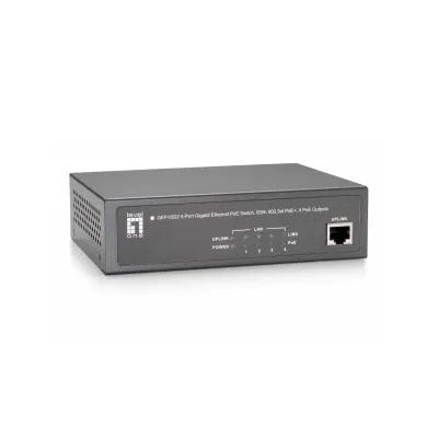 LevelOne GEP-0522 Switch Gigabit Ethernet 5x RJ-45, 65W PoE+