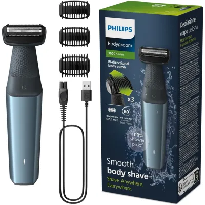 Philips Afeitadora Corporal Masculina, Bodygroom Serie 3000 Philips Afeitadora Corporal Masculina, Bodygroom Serie 3000