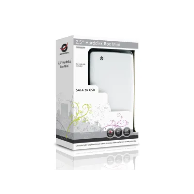 Conceptronic Grab´n´GO Mini Carcasa 2.5" SATA Blanco Conceptronic Grab´n´GO Mini Carcasa 2.5" SATA Blanco