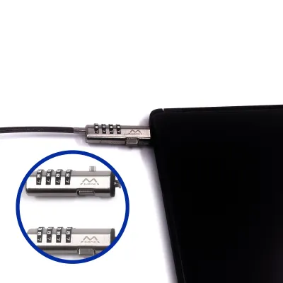 Ewent Nano Cable de seguridad con cerradura de combinación para