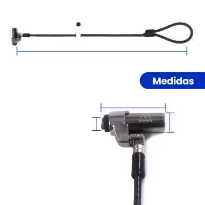 Ewent Cable de seguridad con ranura tipo nano y llaves de Ewent Cable de seguridad con ranura tipo nano y llaves de