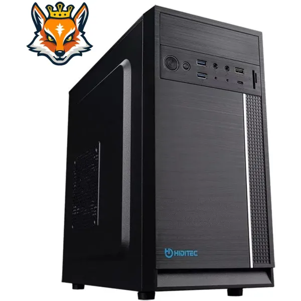 Hiditec Q5 PRO Torre Micro ATX Negra, Lector tarjetas y USB-C Front.