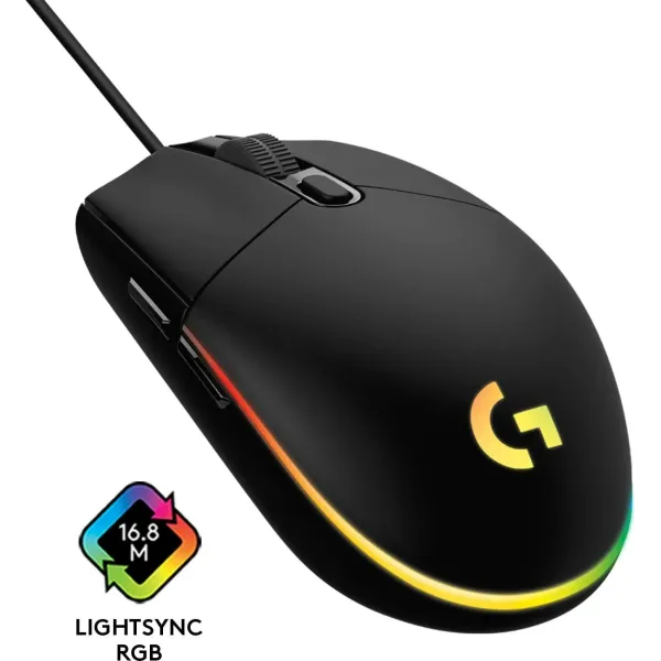 Logitech G G102 LightSync Ratón Gaming 8000DPI Negro