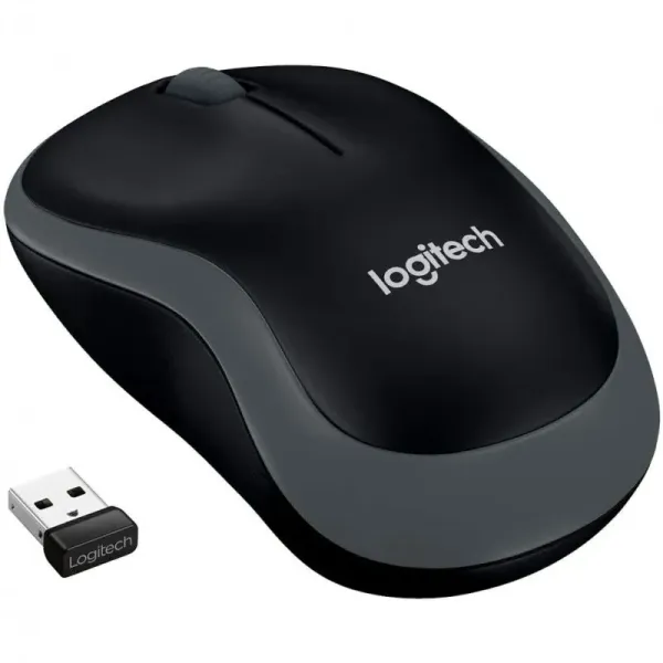 Logitech M185 Ratón Inalámbrico con Mini Receptor USB, Batería 12 Meses, Ambidiestro 1000DPI Gris