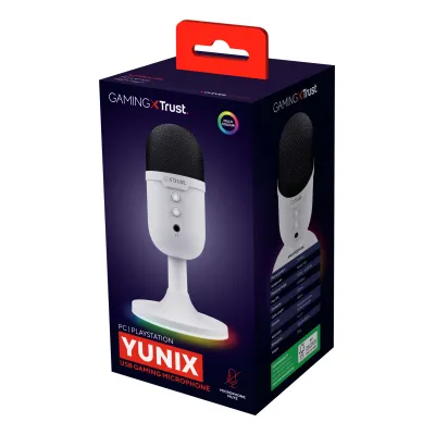 Trust GXT 234P Yunix Blanco Micrófono de superficie para mesa